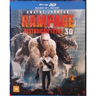 Blu-ray Bluray Rampage 2 Discos (3D + 2D), com luva