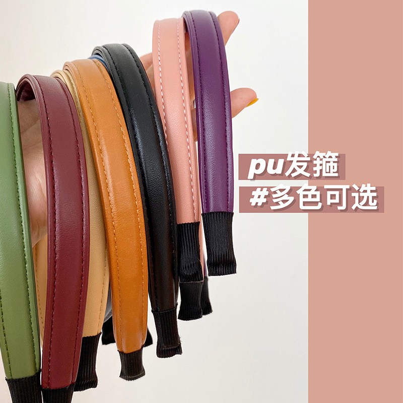 Tiara De Couro Pu Estilo Retro / Acessórios Para Cabelos Femininas