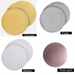 10 CAKE BOARD BASE LAMINADA PARA BOLOS DOCES REDONDOS, CORES 12, 15, 17, 20, 24,25, 28( chocobraz )(CHOCO)