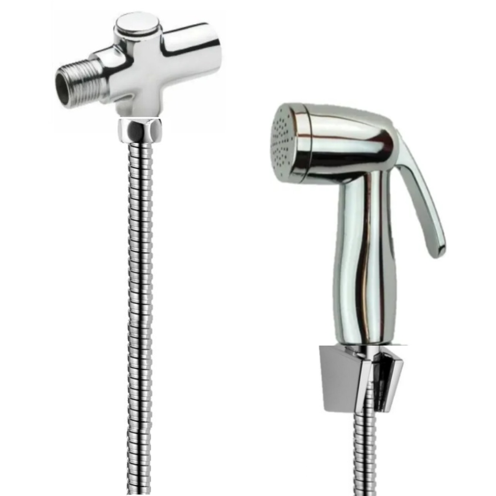 Ducha Manual Chuveirinho Gatilho Com Trava Desviador Flexível 2m