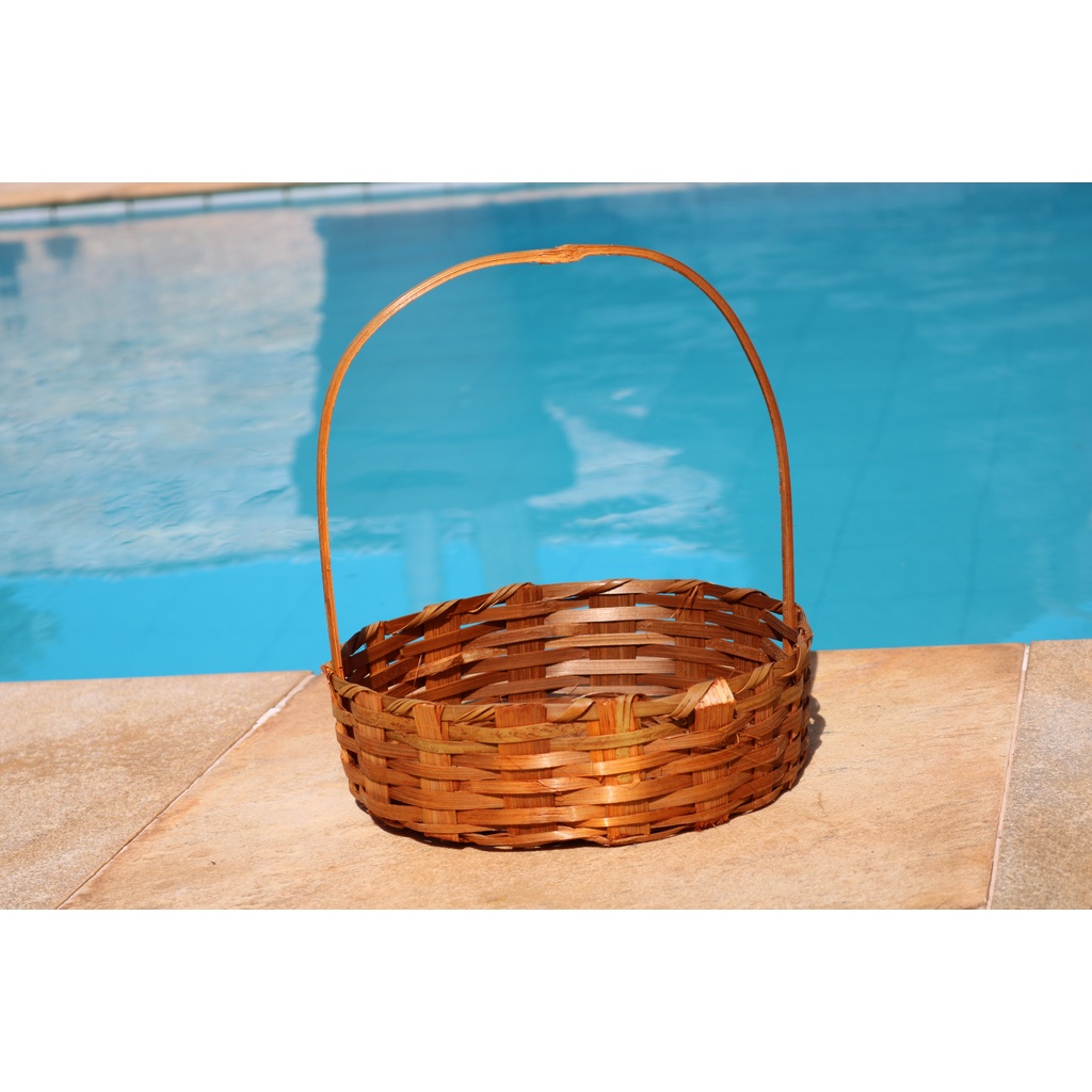 Cesta Fraldeira de Bambu para Café da Manhã (20cm, 25cm, 30cm) em Oferta na Shopee