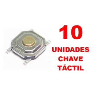 kit 10 chave tactil smd 4x4x1.5mm botão micro