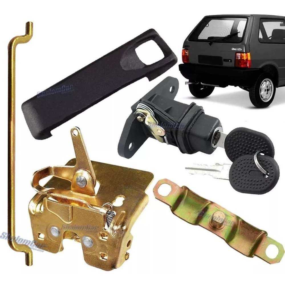 Kit Fechadura Cilindro Batente Porta Mala Fiat Uno 96 AtÉ 04