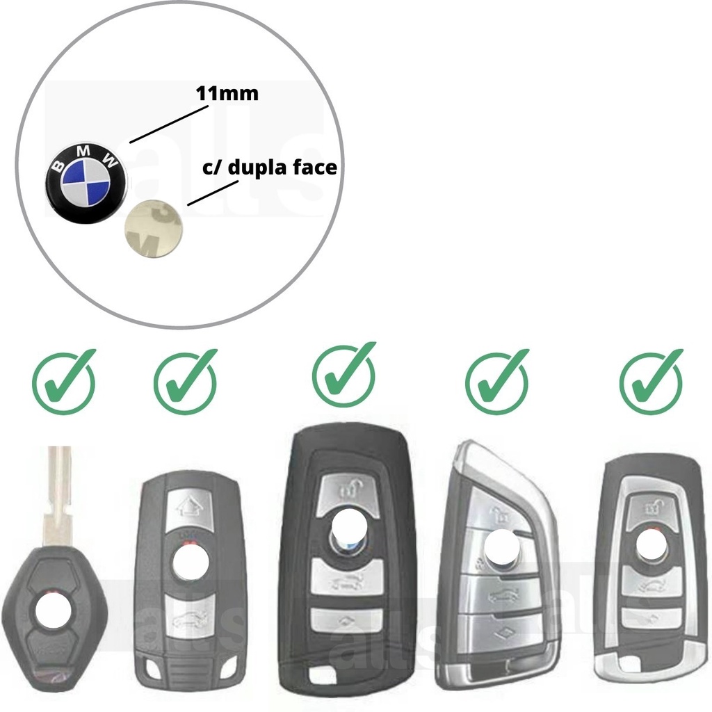 Emblema Chave Bmw X1 X5 116i 118i 120i 320i Alto Relevo