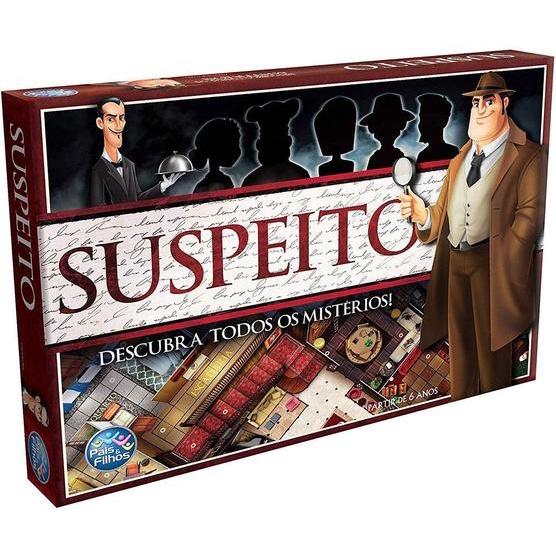 Jogo De Tabuleiro Suspeito - Top Line - Pais E Filhos Original Barato