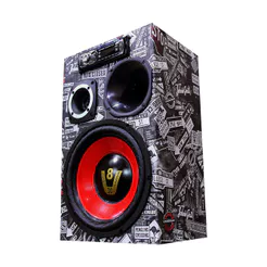 Caixa Ativa Radio Bluetooth Usb Residencial + Modulo Taramps - Bob Compet Placa Vermelha