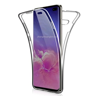 360 Corpo Inteiro Macio Transparente Caso Para Samsung Galaxy S10 S10E S9 Plus Nota 20 10 Pro Lite Tela De Toque Frontal em Oferta na Shopee