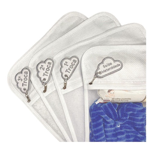 Saquinho Maternidade C/Tag Bordado Pedido Personalizado (4 unidades)