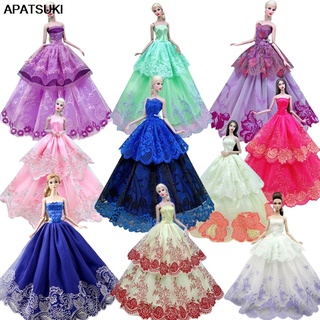 Colorido Vestido De Casamento Do Laço Para Boneca Barbie Roupas Roupas em Oferta na Shopee