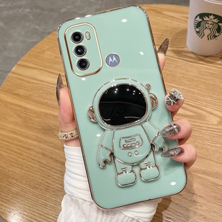 Capa Telefônica Motorola Moto G50 5G/G60 G40 Fusion Candy Color Astronauta Suporte Deluxe Para Câmera