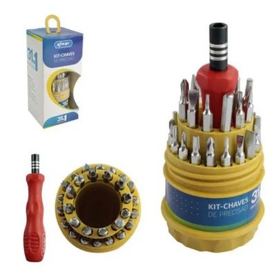 Kit Chaves De Precisão 31 Em 1 Torx Fenda Philips Kp-aa023 em Oferta na Shopee