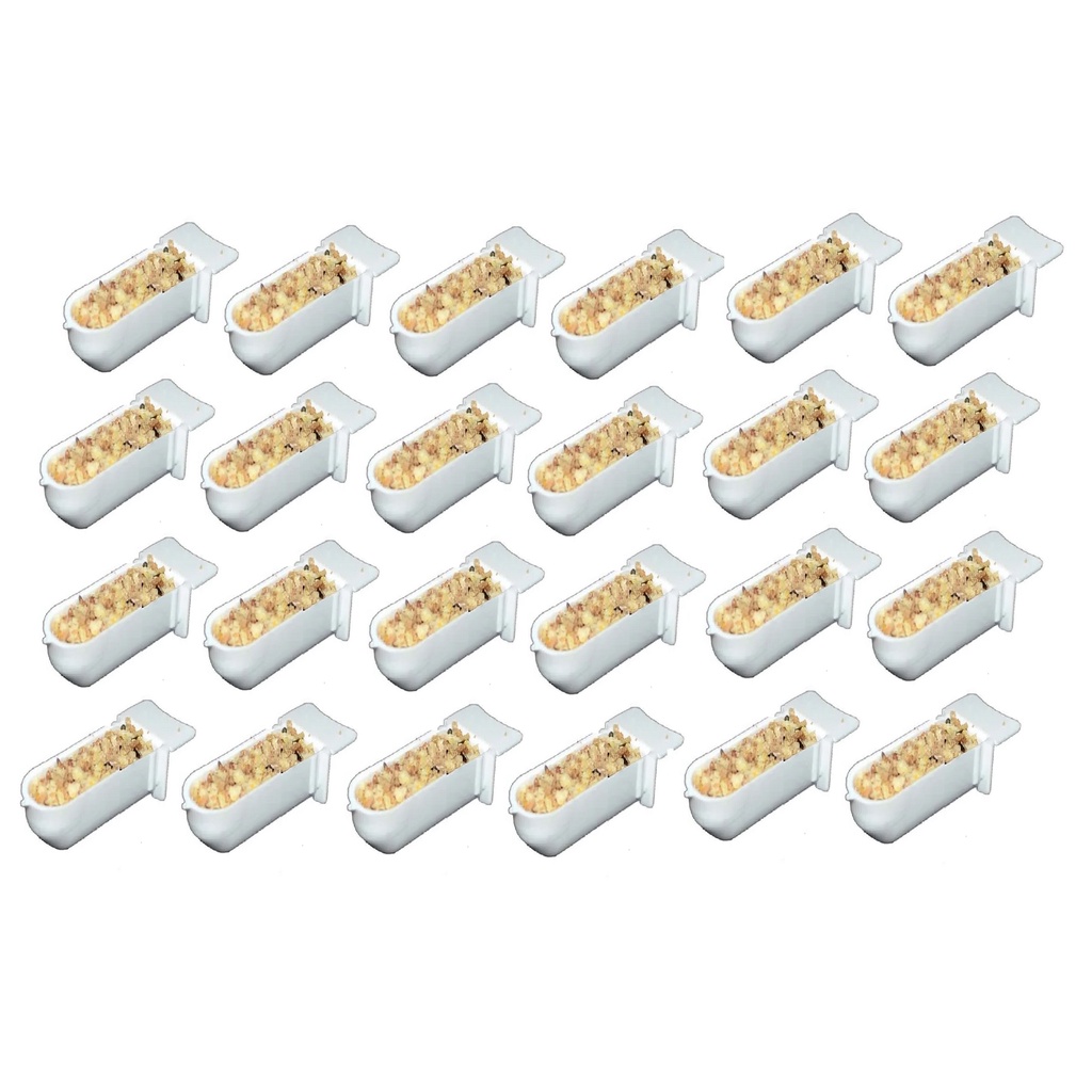 24 Porta Vitamina Curto 5ml Pequeno Malha Fina Para gaiola de Coleiro Curio Canario Belga Tarin