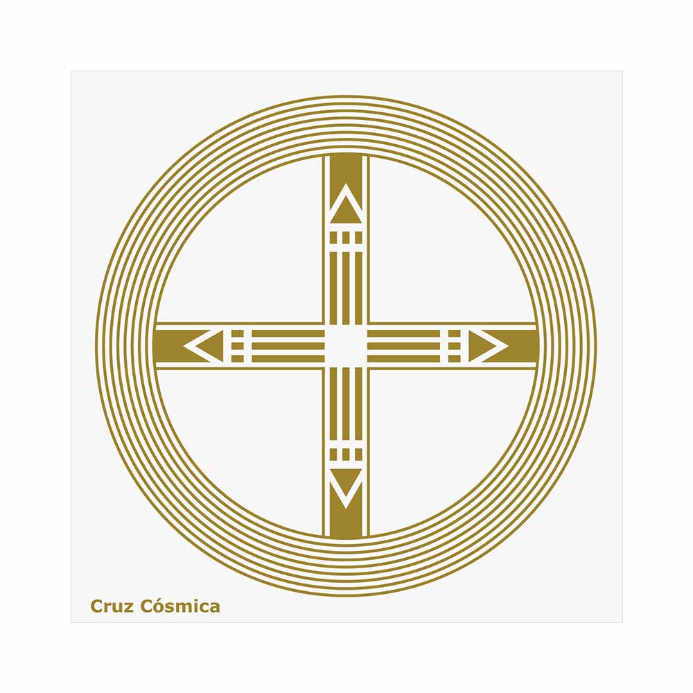 Placa Radiônica Cruz Cósmica Gráfico Feng Shui