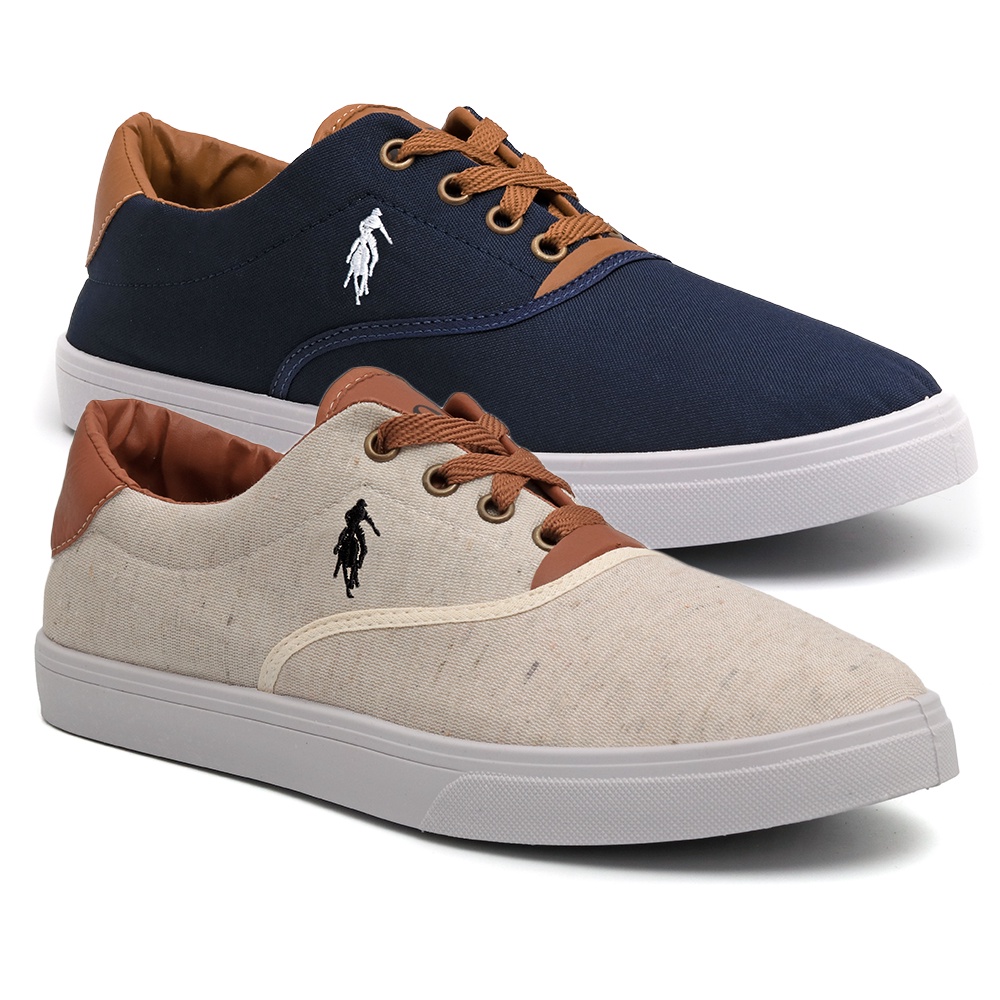 kit 2 tenis masculino casual sapatenis da polo up varias cores compre ja!!