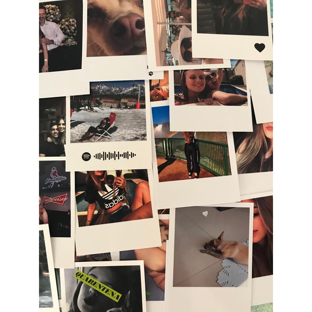 Fotos Adesivas Personalizadas - 50 FOTOS 10cm X 7,7cm