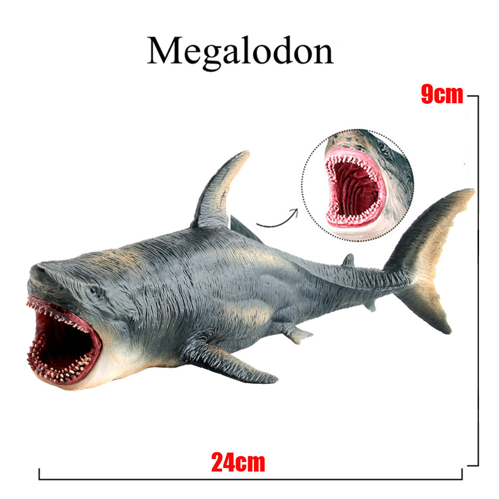 Megalodon-Prehistoric Shark Ocean Education Animal Figure Model Kids Toy  Gift | Shopee Brasil
