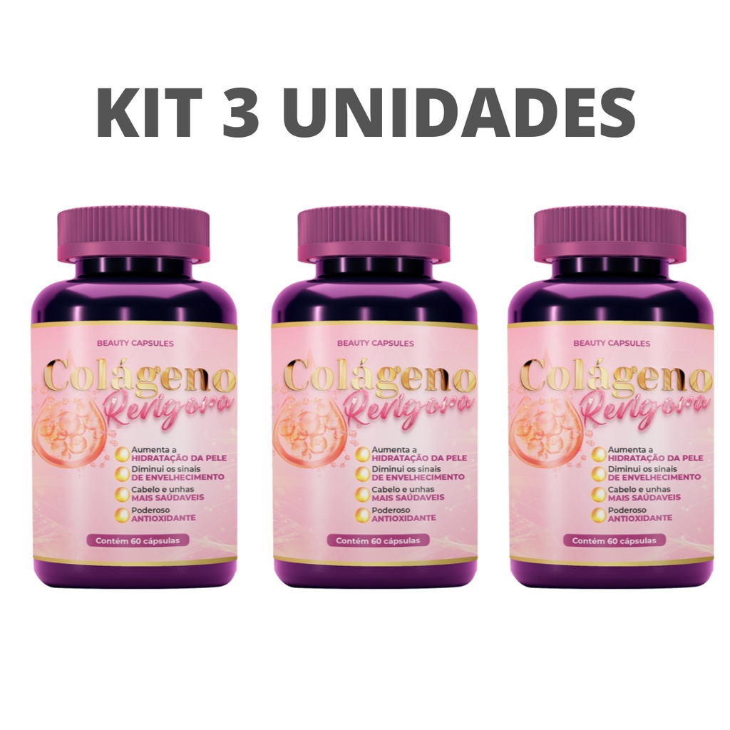 3 REVIGORA 500MG - Colágeno com Acido Hialurônico