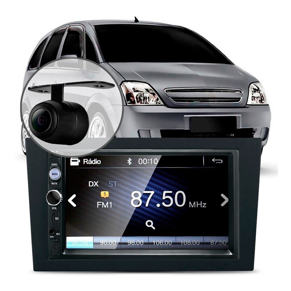 Central Multimídia Mp5 Meriva Câmera Bluetooth Espelhamento em Oferta na Shopee