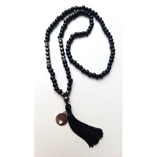 japamala 108 contas madeira com hematita medalha hoponopono em Oferta na Shopee