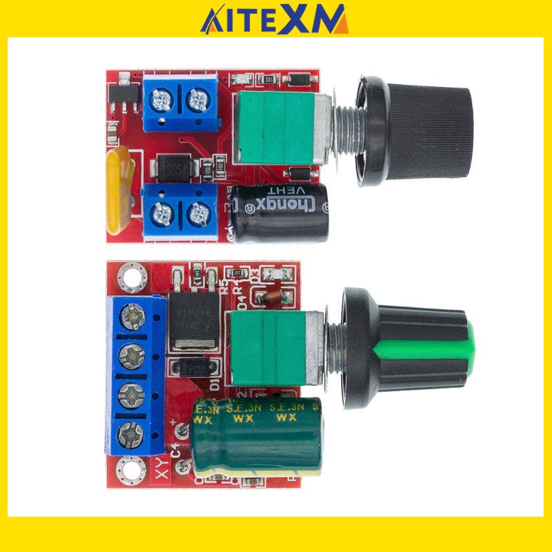 Módulo Controlador De Velocidade Motor PWM 5A 90W 12V DC-4.5V-35V Regulador Control Governor Interruptor 24V
