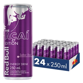 Energético Red Bull Energy Drink - Açaí Edition 250 ml - 24 latas