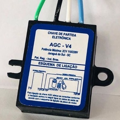 Chave Partida Eletrônica Agc V-4 Motor Até 2 Cv - 110/220 V