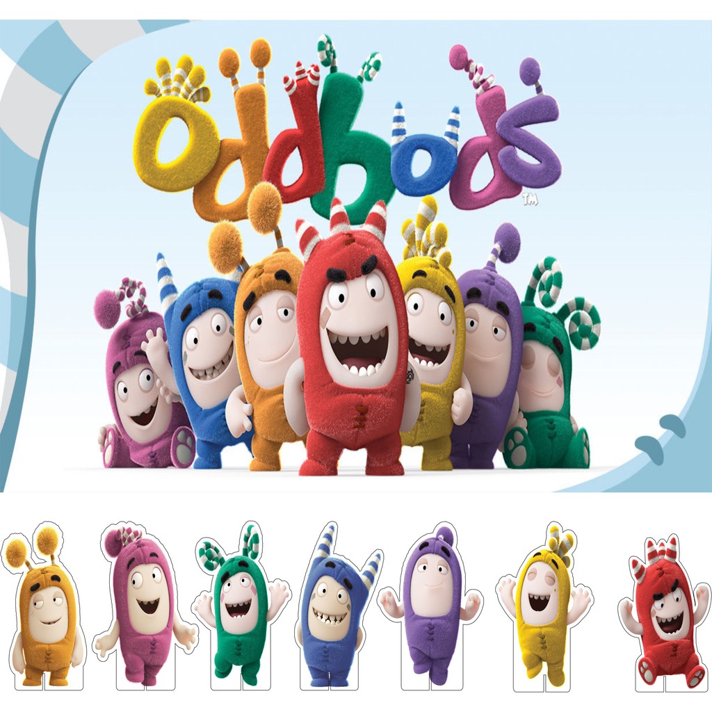 Kit Display De Mesa + Painel Festa Infantil Oddbods
