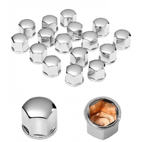 Capa de Parafuso Roda Cromada 19mm 16 Peças Palio Fiesta Ka Uno Clio Ecosport Sandero Fusca Duster em Oferta na Shopee