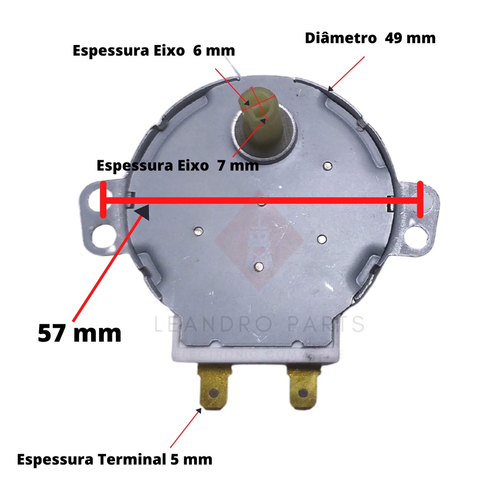Motor Universal Do Prato Microondas 220v — imagem 2 de 2