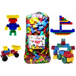 Blocos De Montar 1000 Peças Com Caminhãozinho Reiblocks