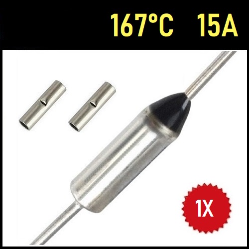 1 Fusível Térmico 15A 167C 167°C 167 Graus 250V