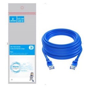 Cabo de rede internet Montado rj45 azul 1.5/2/3Metros em Oferta na Shopee