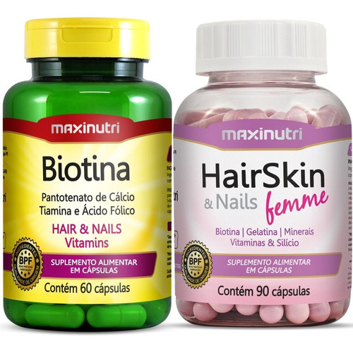 Hair Skin & Nails (cápsula Da Beleza) + Biotina Combo Beleza