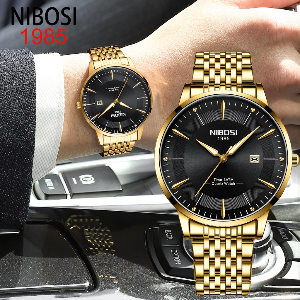 NIBOSI Relógio Masculino De Quartzo Impermeável Com Pulseira De - Watches