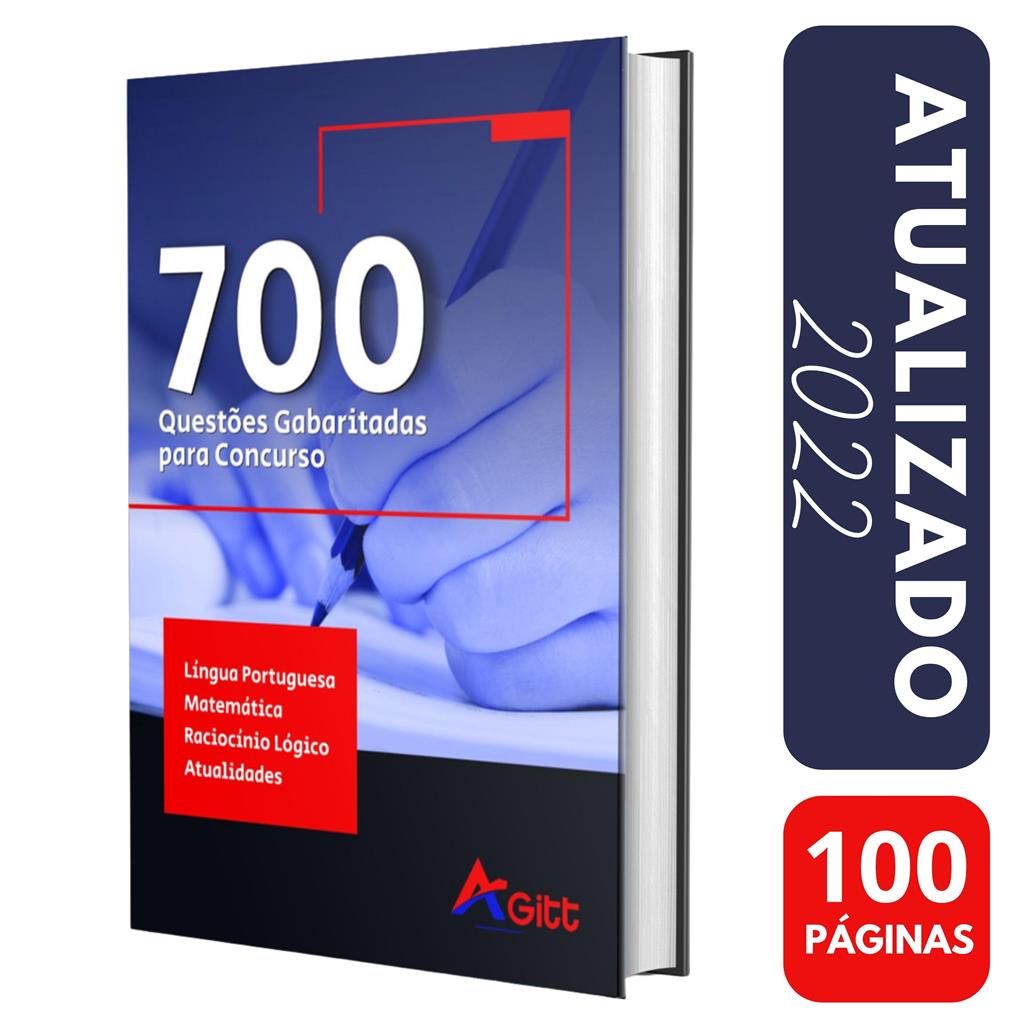 Imagem Apostila 700 Questoes Gabaritadas para Concurso Publico