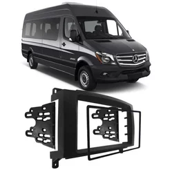 Moldura 2 Din Mercedes Bens Sprinter 2008 A 2019 - Preta