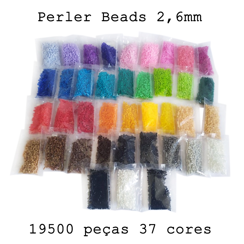 Kit Perler Beads 2,6mm 5000Peças, Mini Pegboard e Papel Para Passar. -  Escorrega o Preço