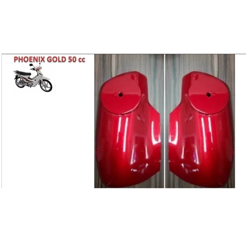 Tampa do Paralama Dianteiro Vermelho Par Phoenix Gold 50cc Shineray Cinquentinha 49 cc