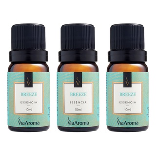 3 Essências Aromatizantes Breeze Via Aroma Clássica 10ml para Difusores e Aromatizadores de Ambientes