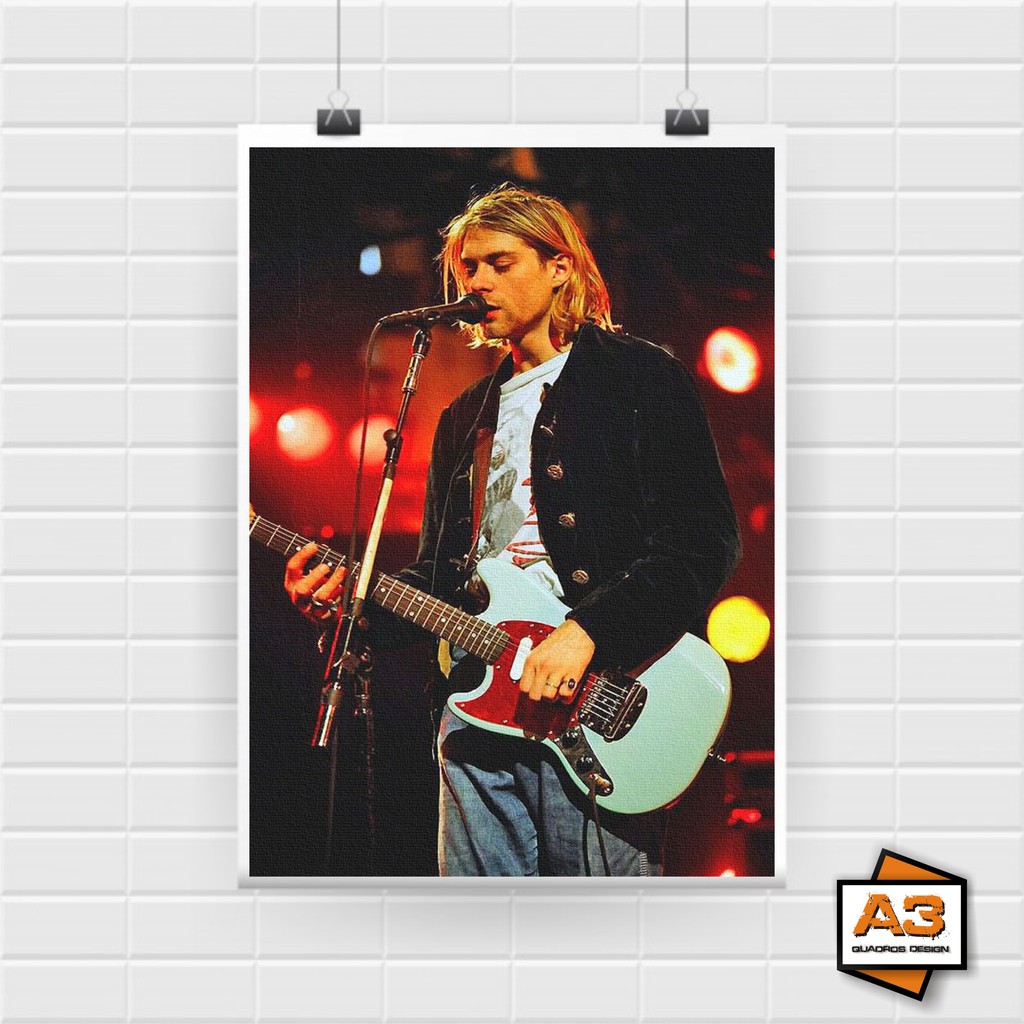 Poster Cartaz Adesivo Kurt Cobain Banda Nirvana | Shopee Brasil