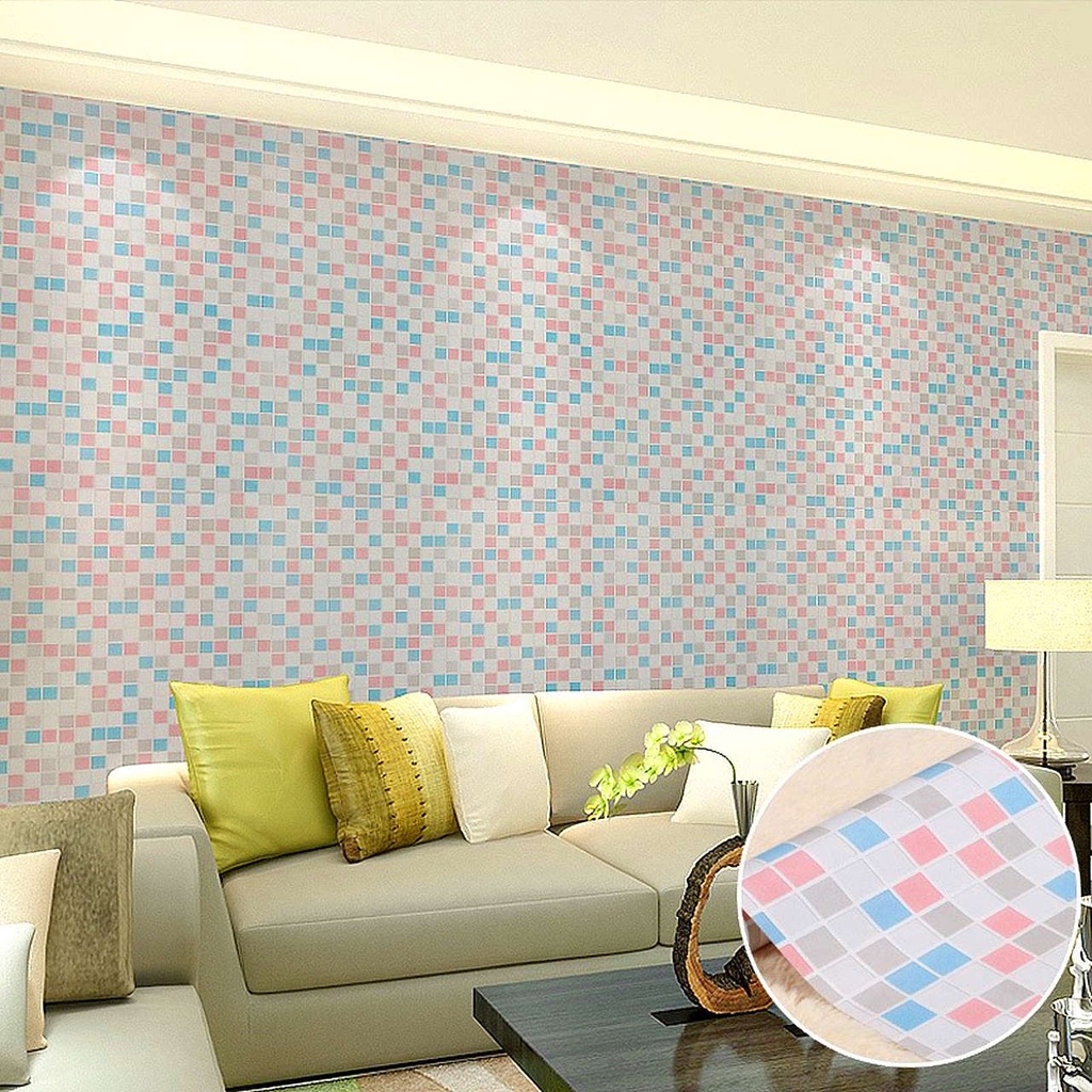 Papel De Parede Adesivo Autocolante Pastilha Mix 1 Lavável 15 Metros