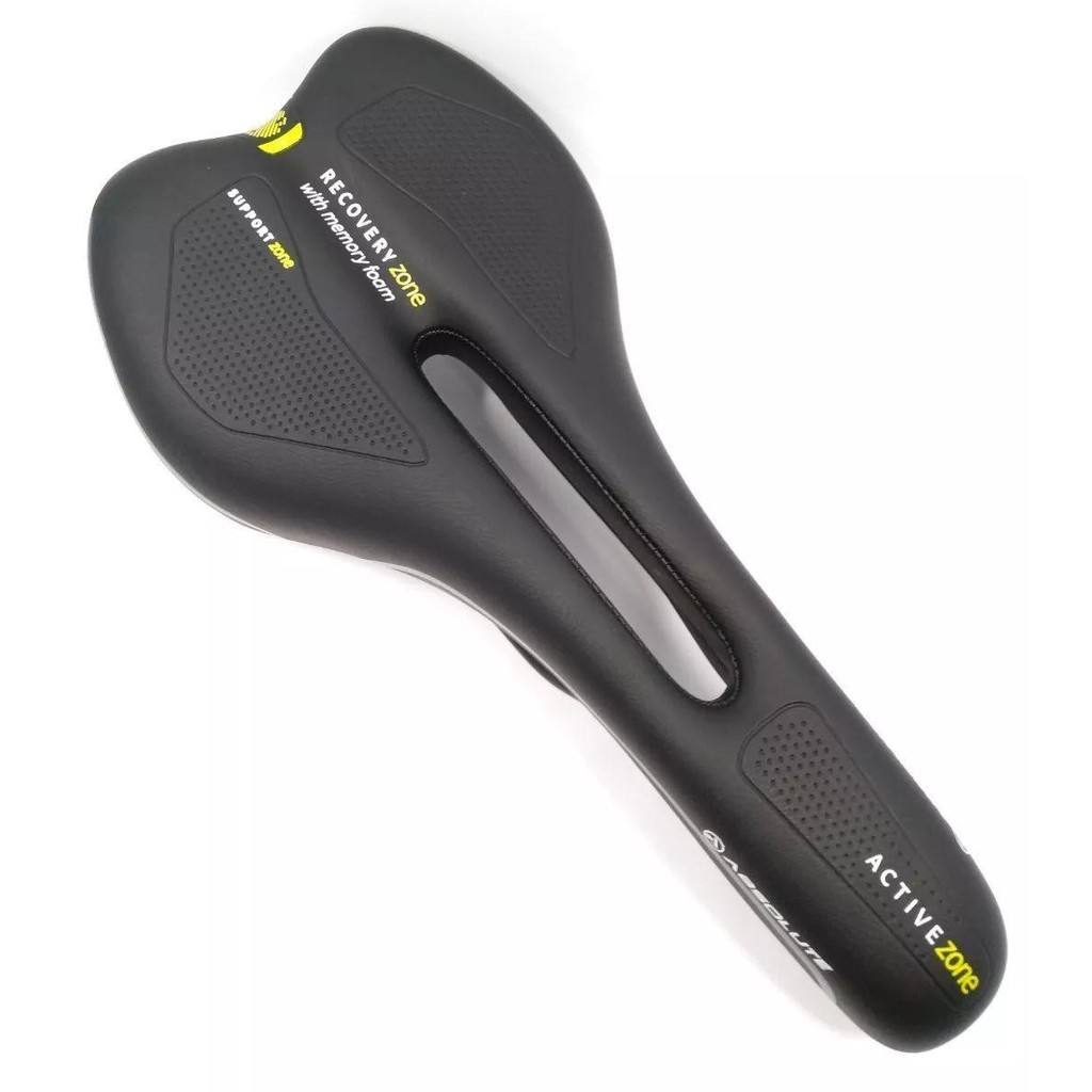 Banco Selim Para Bicicleta Absolute Atletic Memory Foam 2354h Vazada Preto