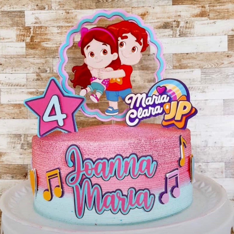 Topper Topo De Bolo Jp E Maria Clara Shopee Brasil