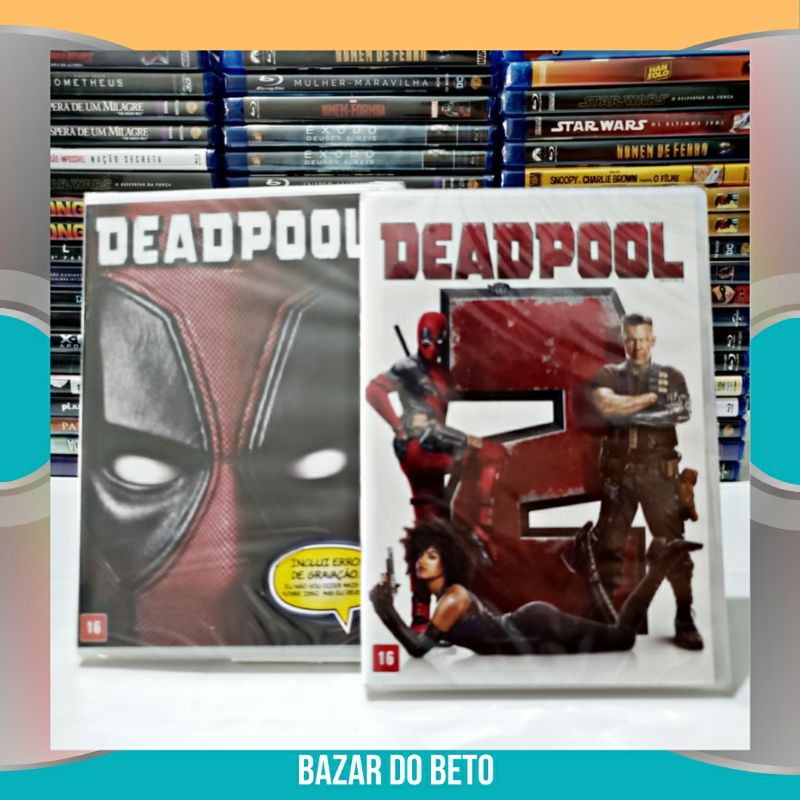 DVD Filme Deadpool 1 e 2 (Lacrado)(LEIA A DESCRIÇÃO) Comédia , Ação, Fantasia Direção: Tim Miller Elenco: Ryan Reynolds, Morena Baccarin, Ed Skrein