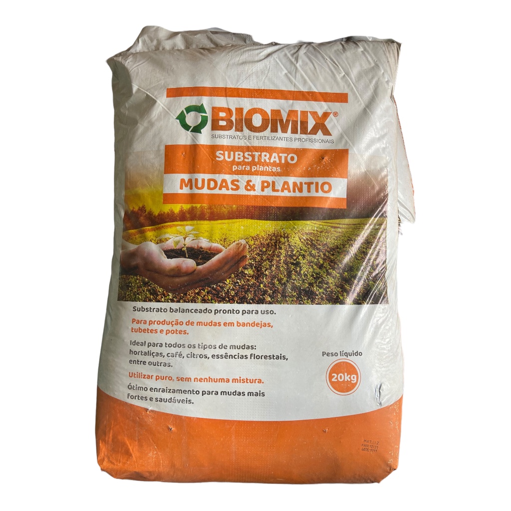 Substrato Mudas & Plantio 20Kg Biomix - Pronto Uso - Germinação, Crescimento, Hortas, Frutas, Flores, Plantas em Geral - Produto Classe A