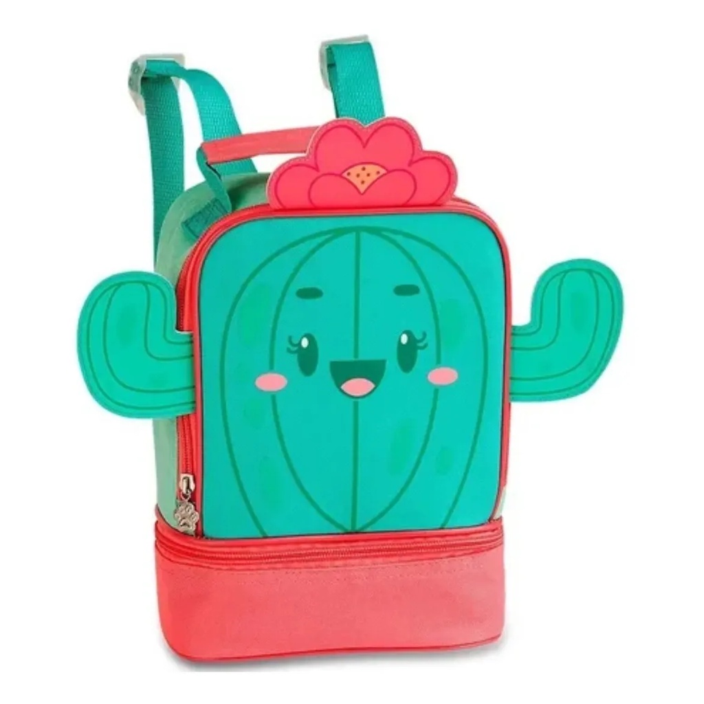 Mochila Lancheira Térmica Infantil Clio Pets Cacto Ou Lhama