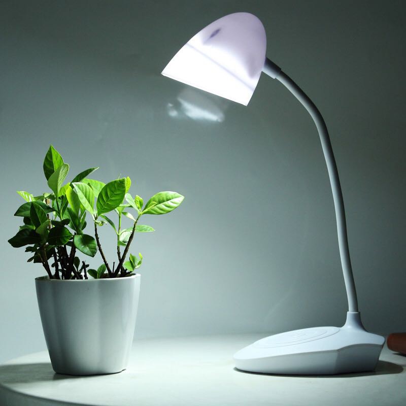 Luminária De Mesa 15 LEDs Abajur Recarregável 3 Intensidades Flexível Escritório Quarto
