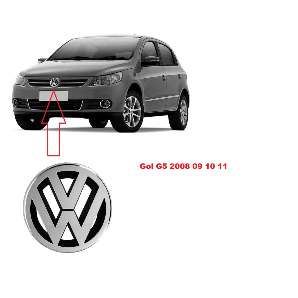 Emblema simbolo Volkswagen Volks vw grade para-choque gol voyage g5 ...