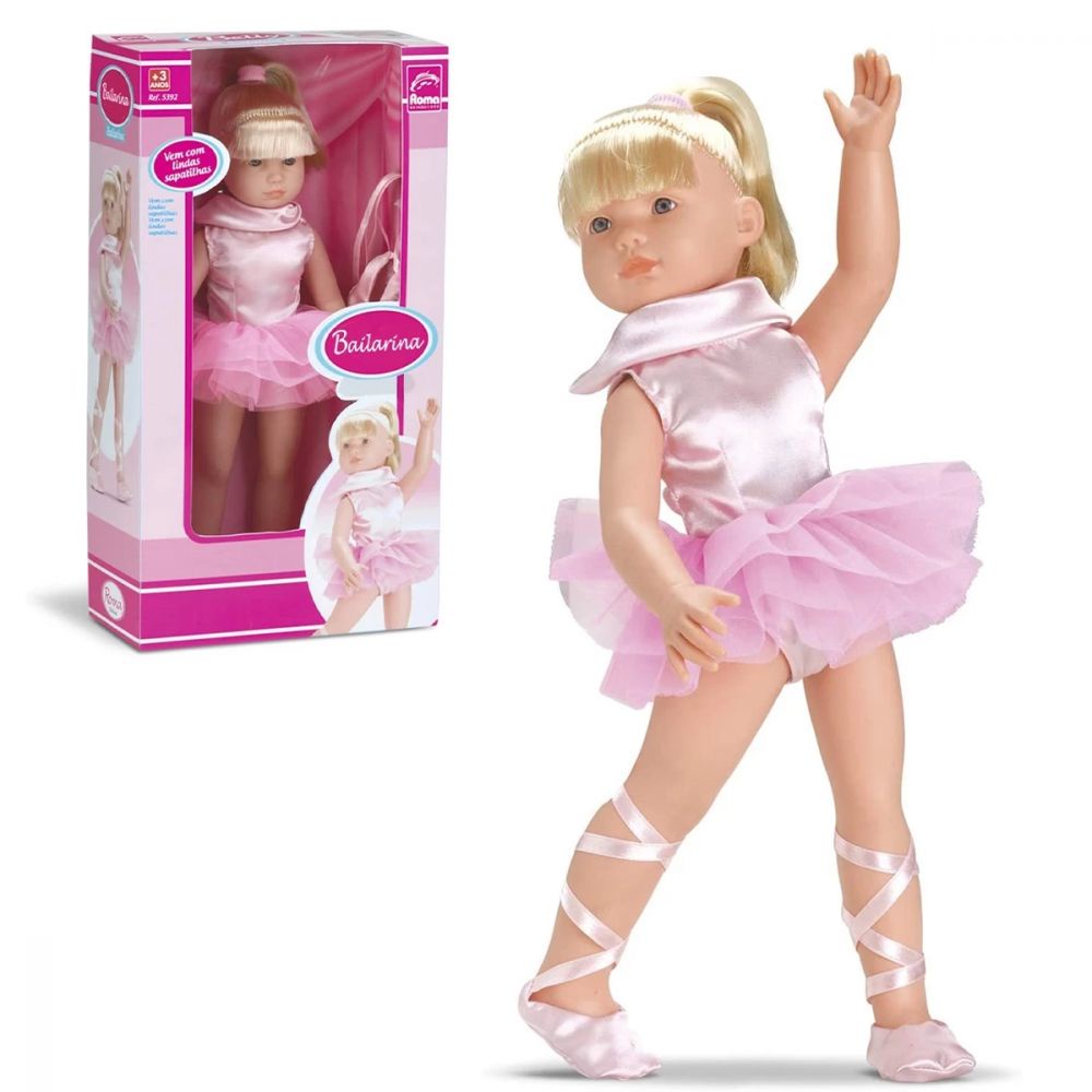 Boneca Bailarina Vinil - Brinquedos Roma | Shopee Brasil