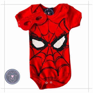 Body Bebe Menino Homem Aranha + Mascara - Temático Mesversário